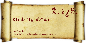 Király Éda névjegykártya